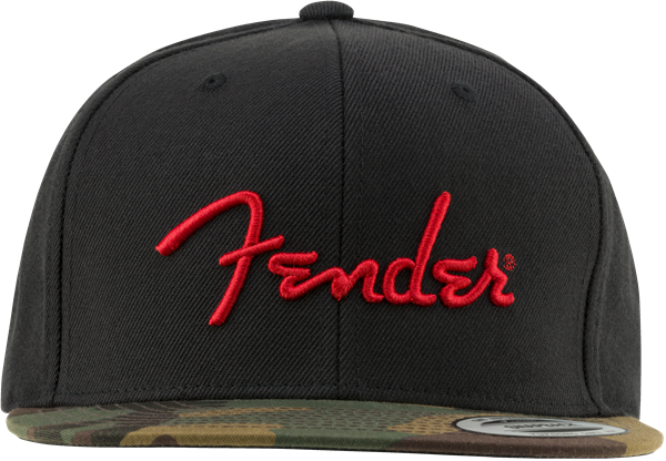 Fender® Camo Flatbill Hat, Camo, One Size Fits Most - Limited - Guitar Warehouse