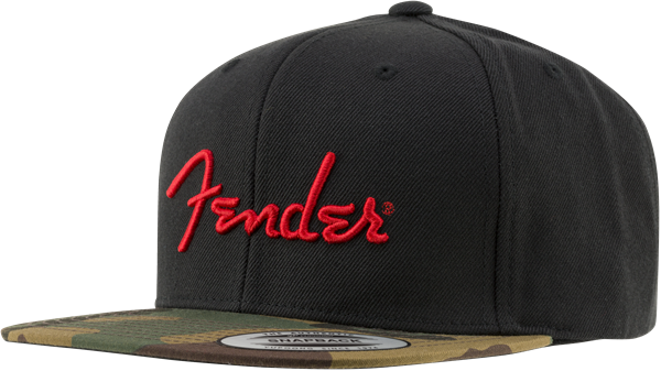 Fender® Camo Flatbill Hat, Camo, One Size Fits Most - Limited - Guitar Warehouse