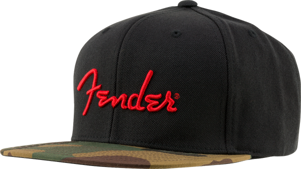 Fender® Camo Flatbill Hat, Camo, One Size Fits Most - Limited - Guitar Warehouse